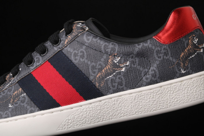 GUCC JBG LEATHER AND SUED BLACK AND TIGER ‎429445 G0K20 1102