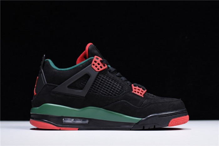 Air Jordan 4 NRG “GUCC” Black/Gorge Green-Varsity Red AQ3816-063