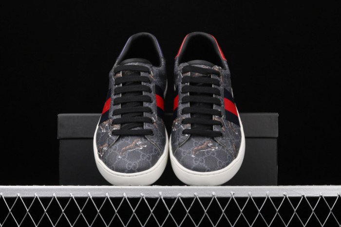 GUCC JBG LEATHER AND SUED BLACK AND TIGER ‎429445 G0K20 1102